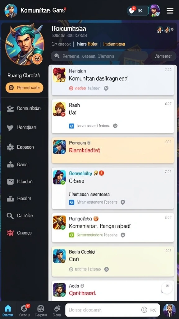 Tampilan menarik dari antarmuka 99RP.