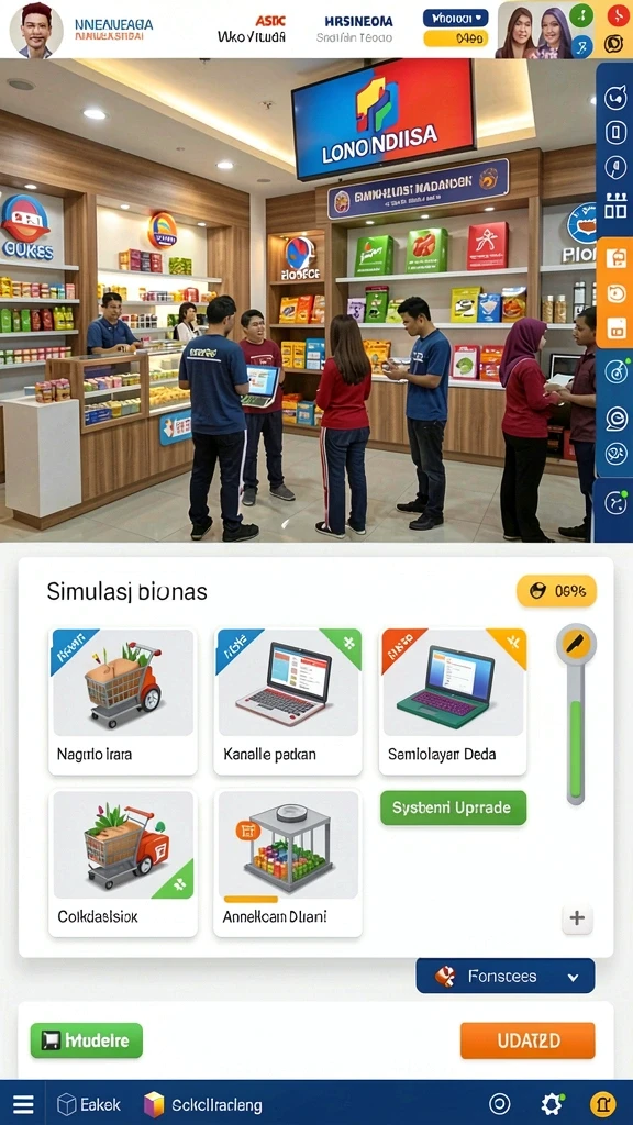 Fitur sosial untuk berinteraksi dengan teman dan pemain lain.