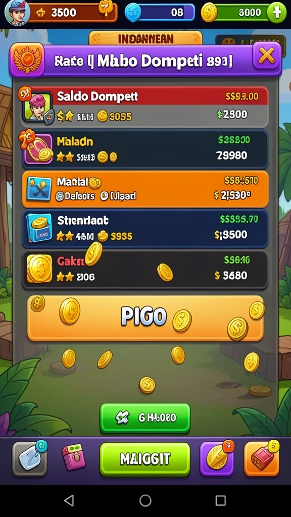 Screenshot aplikasi menunjukkan berbagai pilihan permainan yang menarik.
