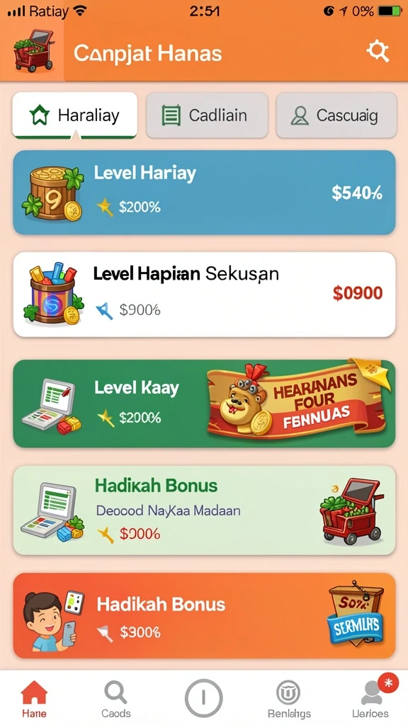 Level yang bervariasi dan tantangan menantang.