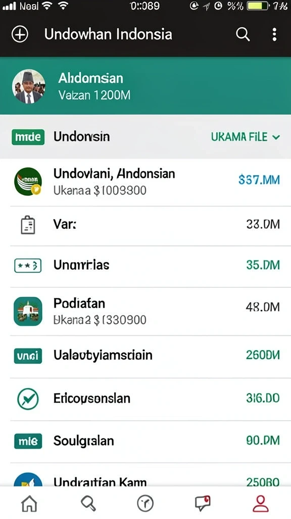 Tampilan menu utama yang menarik dan mudah digunakan.