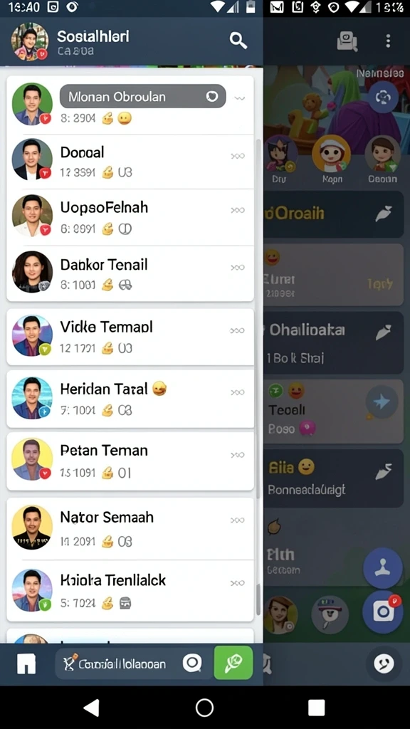 Tampilan menu utama aplikasi HUGO77 yang menarik.
