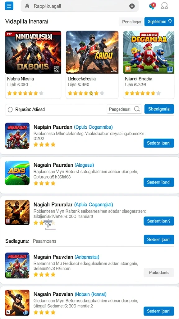 Pengaturan permainan yang menarik dan penuh warna.