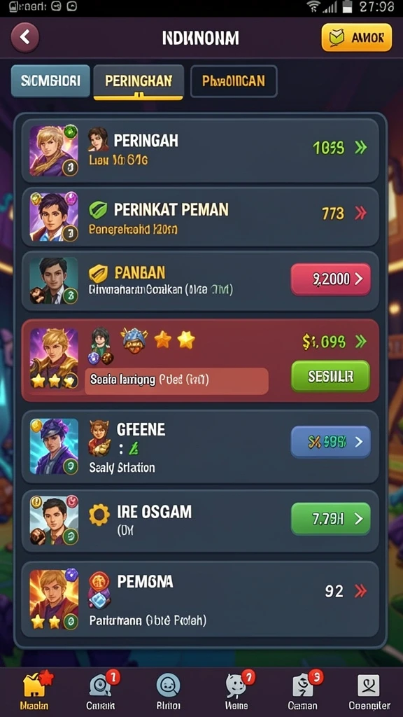 Tampilan awal game dengan karakter menarik.