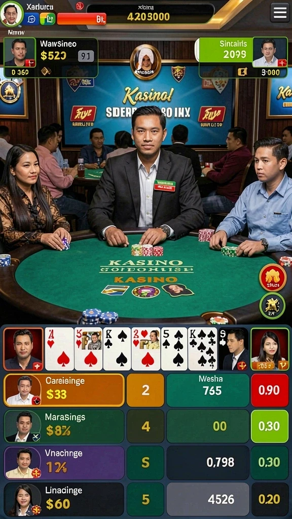 Beragam pilihan permainan kasino yang seru.
