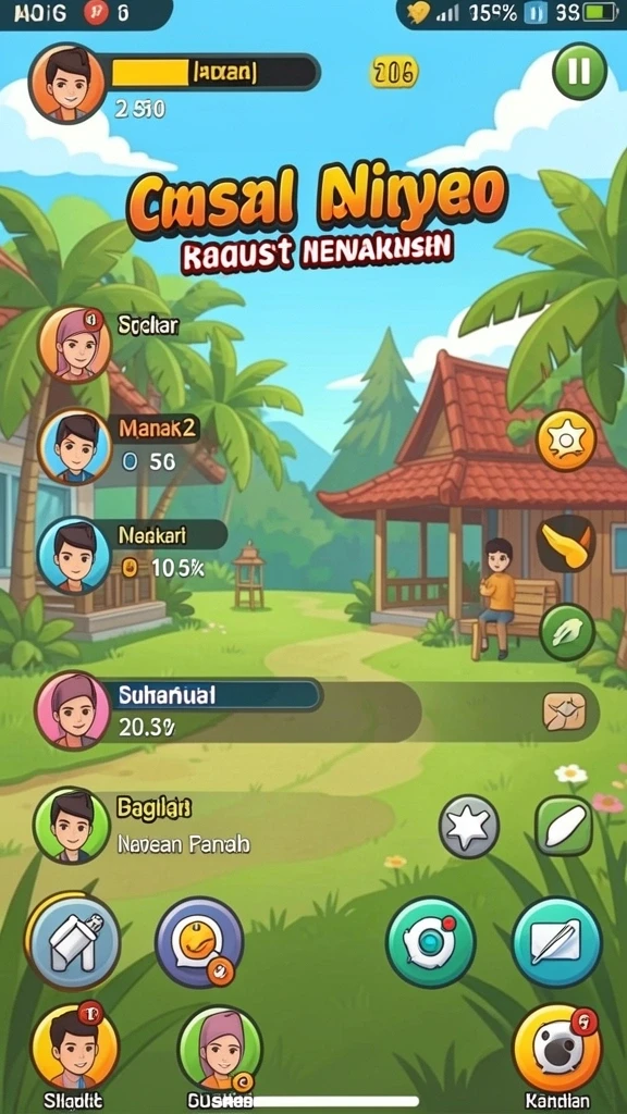 Gameplay yang seru dan menantang di setiap level.
