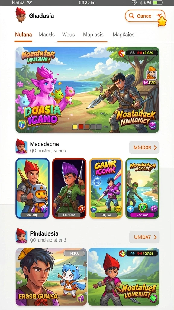 Tampilan awal yang memukau dan mudah dipahami.